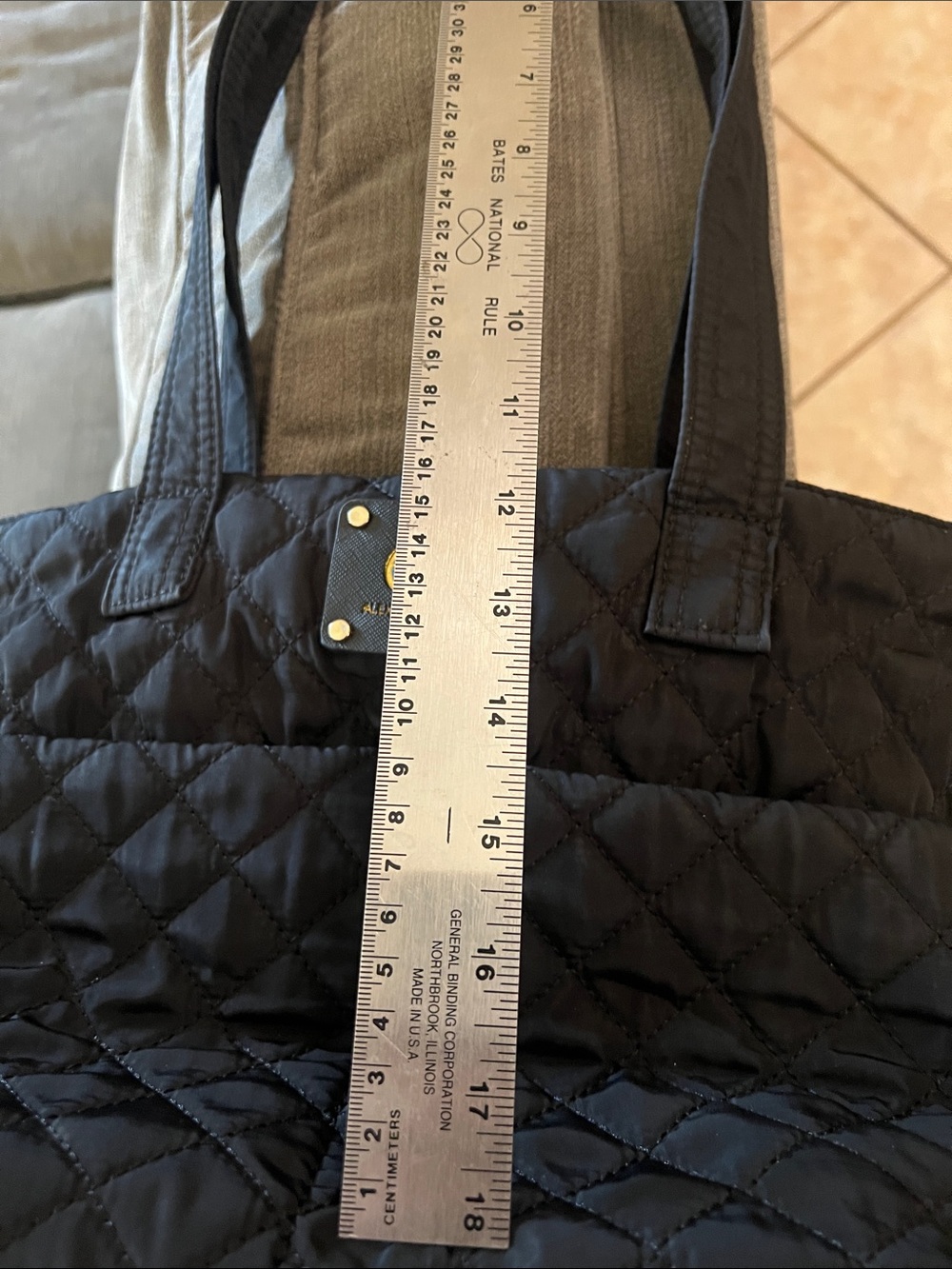 AB by Alexis Bendel Quilted Black Tote - Picture 6 of 7